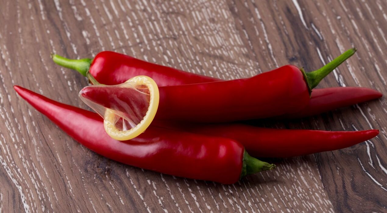 Chili peppers increase testosterone levels in the male body and increase potency
