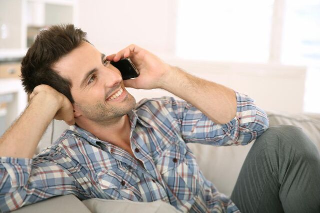 Feeling aroused, a man will talk to a woman for a long time on the phone